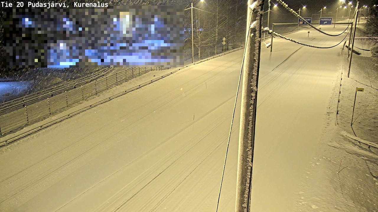 Kelikamerat Kuva Tie 20 Pudasjärvi, Kurenalus, Pudasjärvi, Pohjois-Pohjanmaa