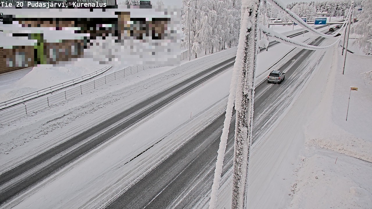Weather Camera Image Road 20 Pudasjärvi, Kurenalus, Pudasjärvi, Pohjois-Pohjanmaa