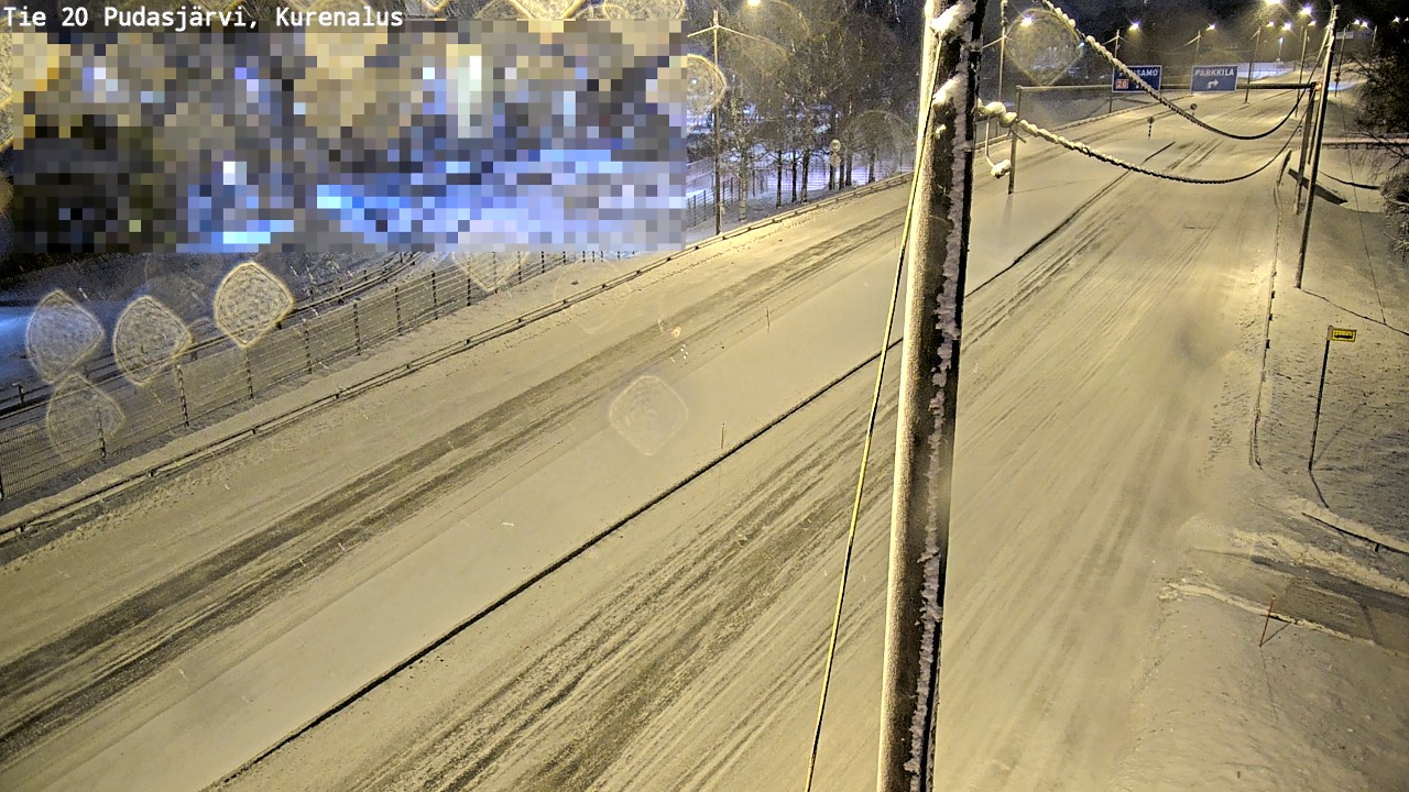 Weather Camera Image Road 20 Pudasjärvi, Kurenalus, Pudasjärvi, Pohjois-Pohjanmaa