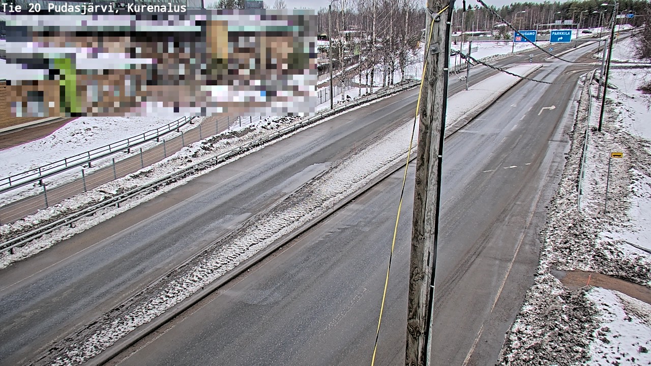 Weather Camera Image Road 20 Pudasjärvi, Kurenalus, Pudasjärvi, Pohjois-Pohjanmaa