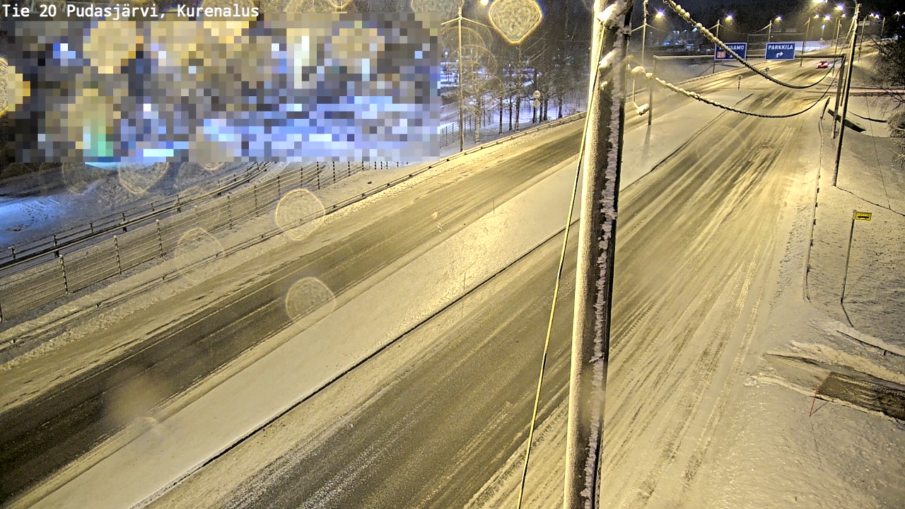 Weather Camera Image Road 20 Pudasjärvi, Kurenalus, Pudasjärvi, Pohjois-Pohjanmaa