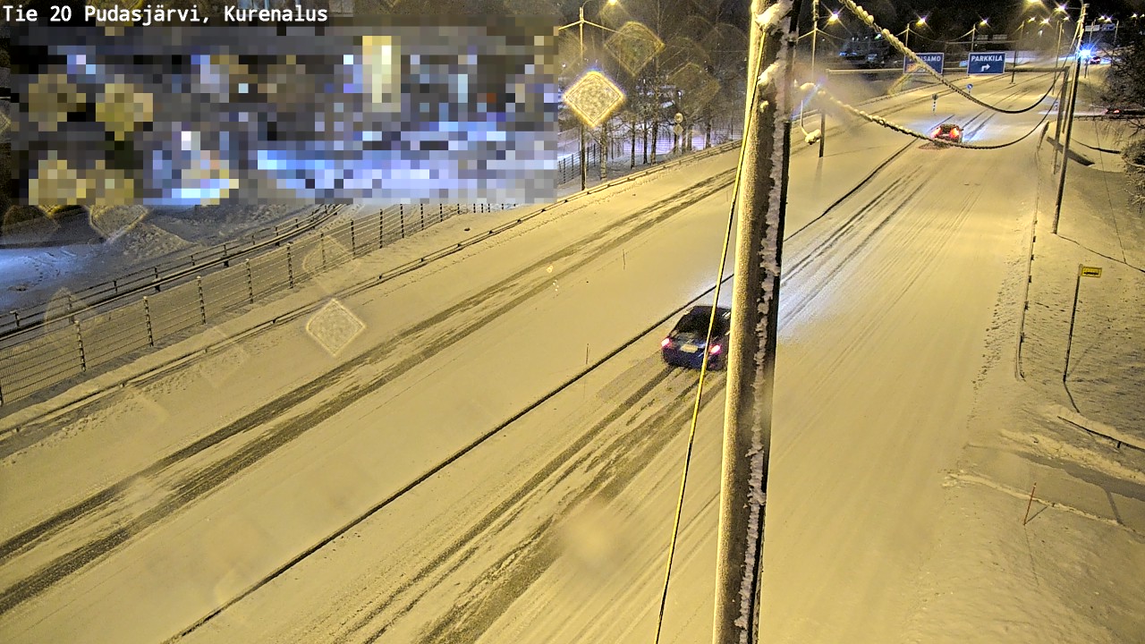 Weather Camera Image Road 20 Pudasjärvi, Kurenalus, Pudasjärvi, Pohjois-Pohjanmaa