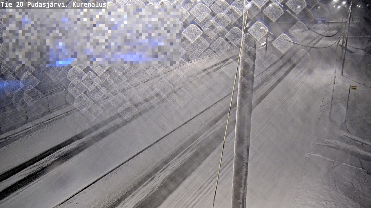 Weather Camera Image Road 20 Pudasjärvi, Kurenalus, Pudasjärvi, Pohjois-Pohjanmaa