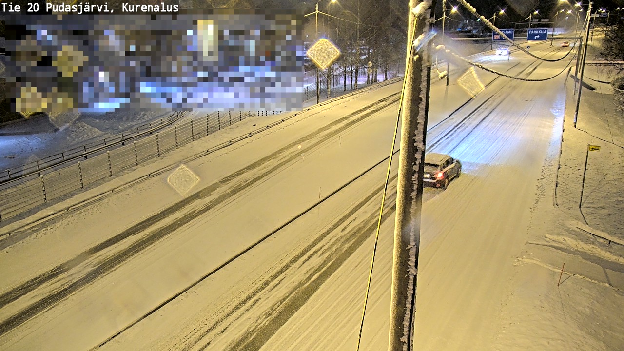 Weather Camera Image Road 20 Pudasjärvi, Kurenalus, Pudasjärvi, Pohjois-Pohjanmaa