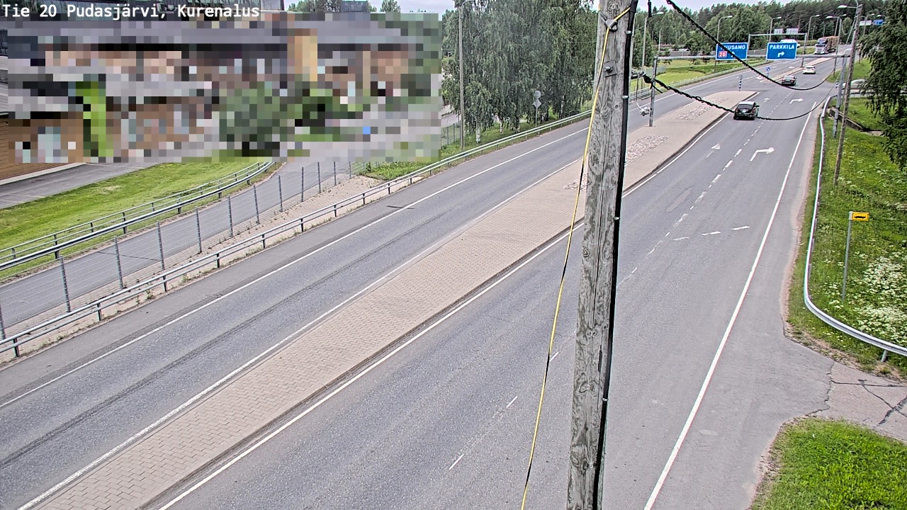 Weather Camera Image Väg 20Pudasjärvi, Kurenalus, Pudasjärvi, Pohjois-Pohjanmaa