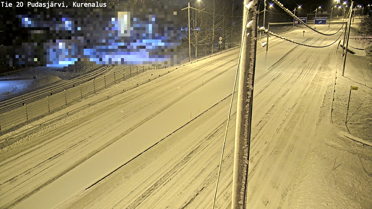 Kelikamerat Kuva Tie 20 Pudasjärvi, Kurenalus, Pudasjärvi, Pohjois-Pohjanmaa