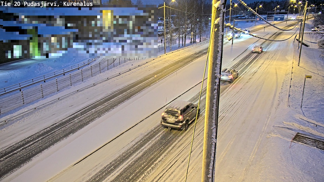 Weather Camera Image Road 20 Pudasjärvi, Kurenalus, Pudasjärvi, Pohjois-Pohjanmaa