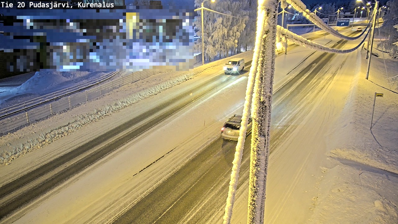Weather Camera Image Road 20 Pudasjärvi, Kurenalus, Pudasjärvi, Pohjois-Pohjanmaa