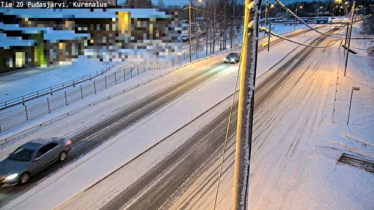 Weather Camera Image Road 20 Pudasjärvi, Kurenalus, Pudasjärvi, Pohjois-Pohjanmaa