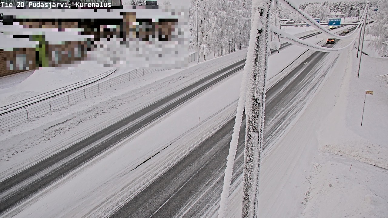 Weather Camera Image Road 20 Pudasjärvi, Kurenalus, Pudasjärvi, Pohjois-Pohjanmaa