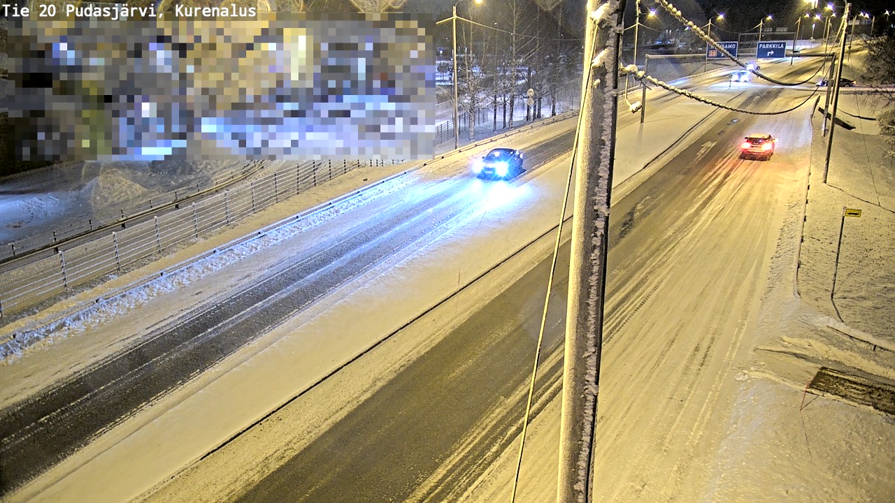 Weather Camera Image Road 20 Pudasjärvi, Kurenalus, Pudasjärvi, Pohjois-Pohjanmaa