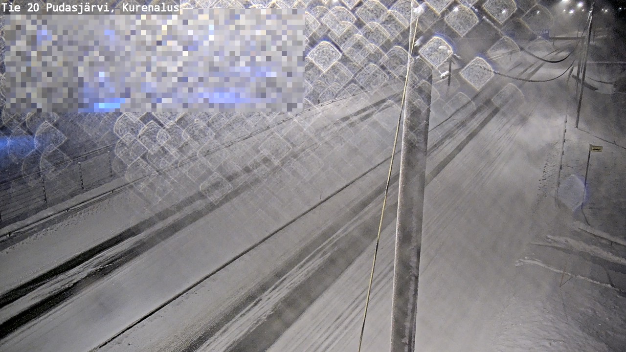 Weather Camera Image Road 20 Pudasjärvi, Kurenalus, Pudasjärvi, Pohjois-Pohjanmaa