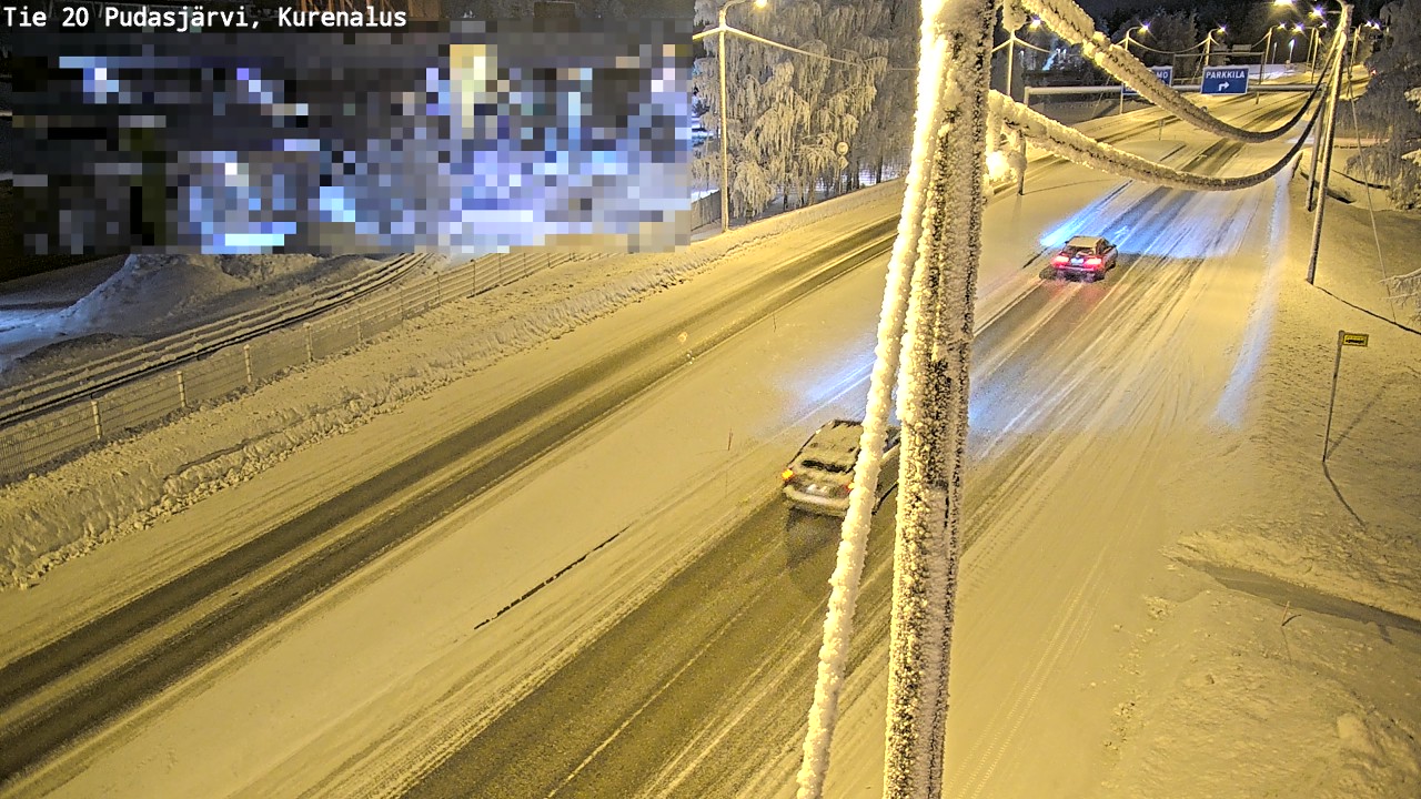 Weather Camera Image Road 20 Pudasjärvi, Kurenalus, Pudasjärvi, Pohjois-Pohjanmaa