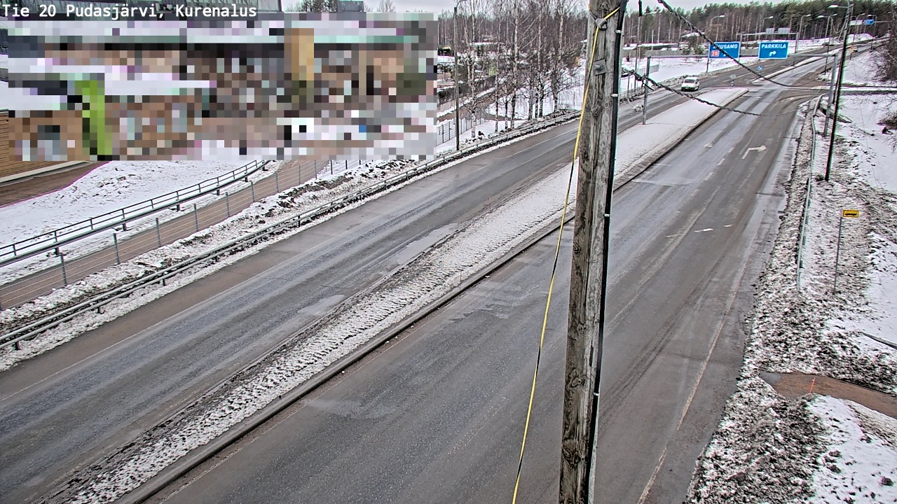 Weather Camera Image Road 20 Pudasjärvi, Kurenalus, Pudasjärvi, Pohjois-Pohjanmaa