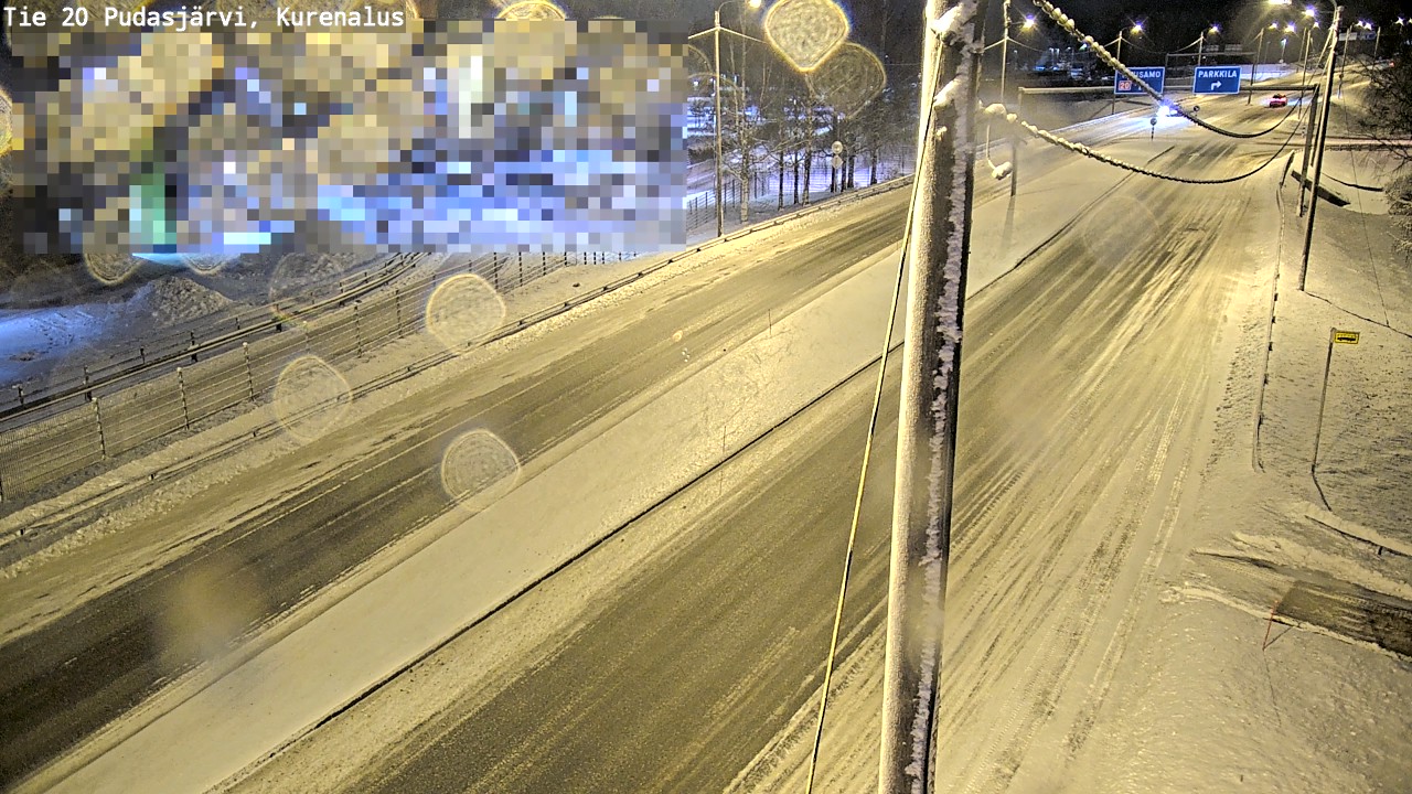 Weather Camera Image Road 20 Pudasjärvi, Kurenalus, Pudasjärvi, Pohjois-Pohjanmaa