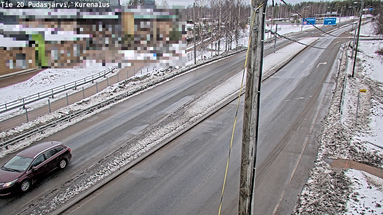 Weather Camera Image Road 20 Pudasjärvi, Kurenalus, Pudasjärvi, Pohjois-Pohjanmaa