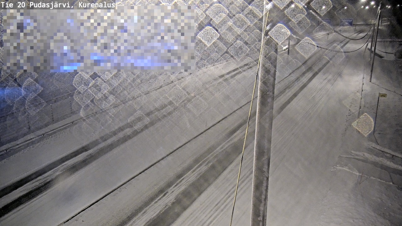 Weather Camera Image Road 20 Pudasjärvi, Kurenalus, Pudasjärvi, Pohjois-Pohjanmaa