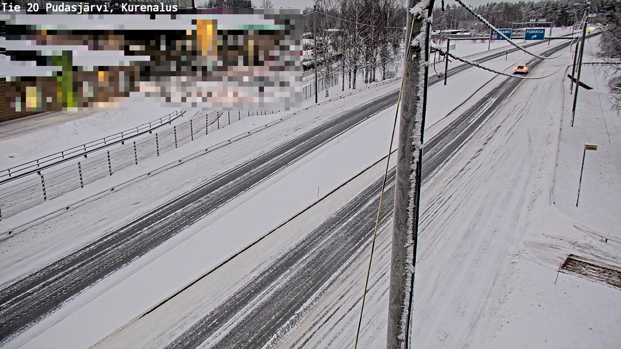 Weather Camera Image Road 20 Pudasjärvi, Kurenalus, Pudasjärvi, Pohjois-Pohjanmaa