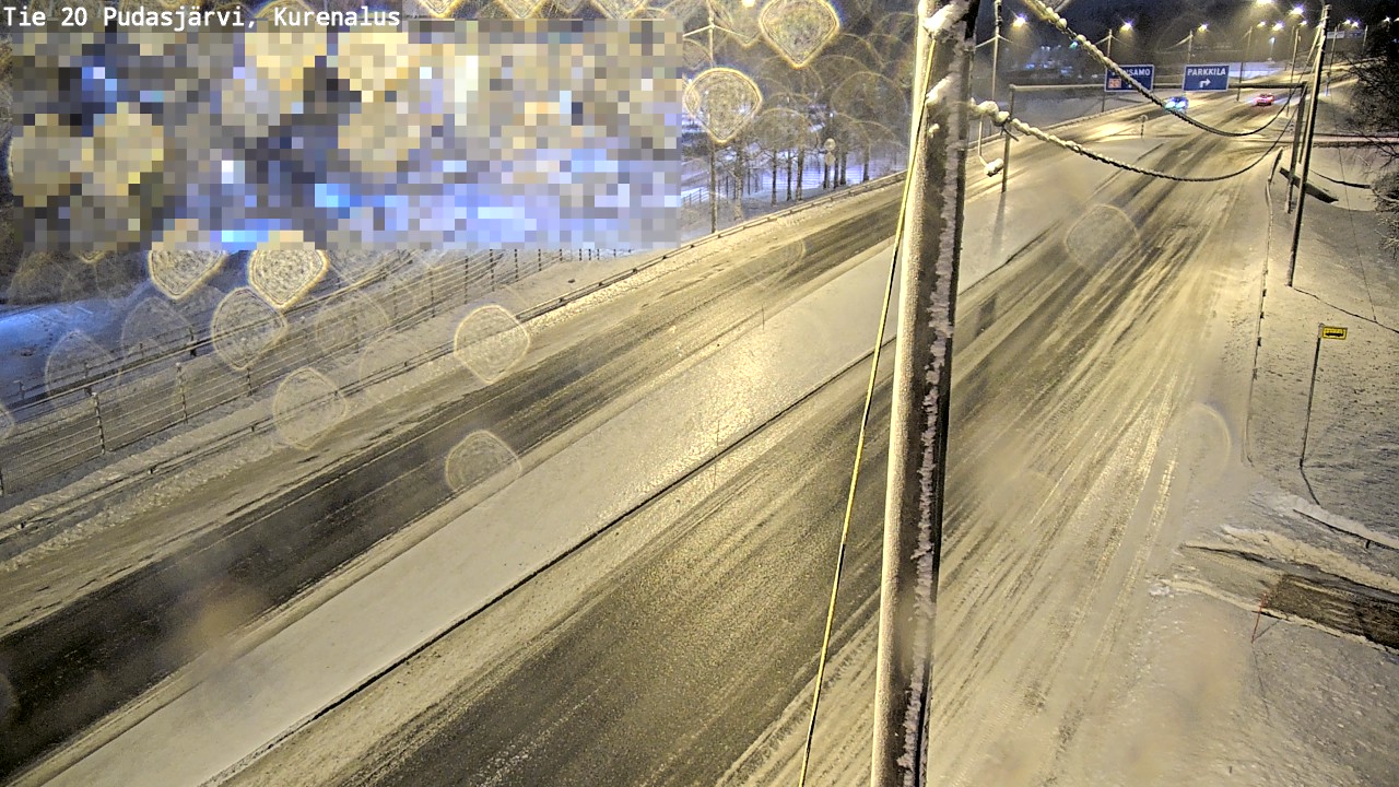 Weather Camera Image Road 20 Pudasjärvi, Kurenalus, Pudasjärvi, Pohjois-Pohjanmaa