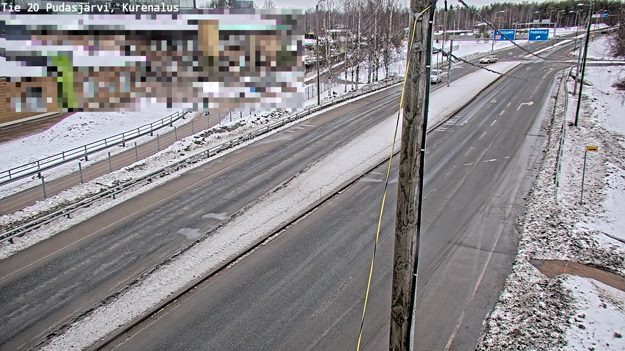 Weather Camera Image Road 20 Pudasjärvi, Kurenalus, Pudasjärvi, Pohjois-Pohjanmaa