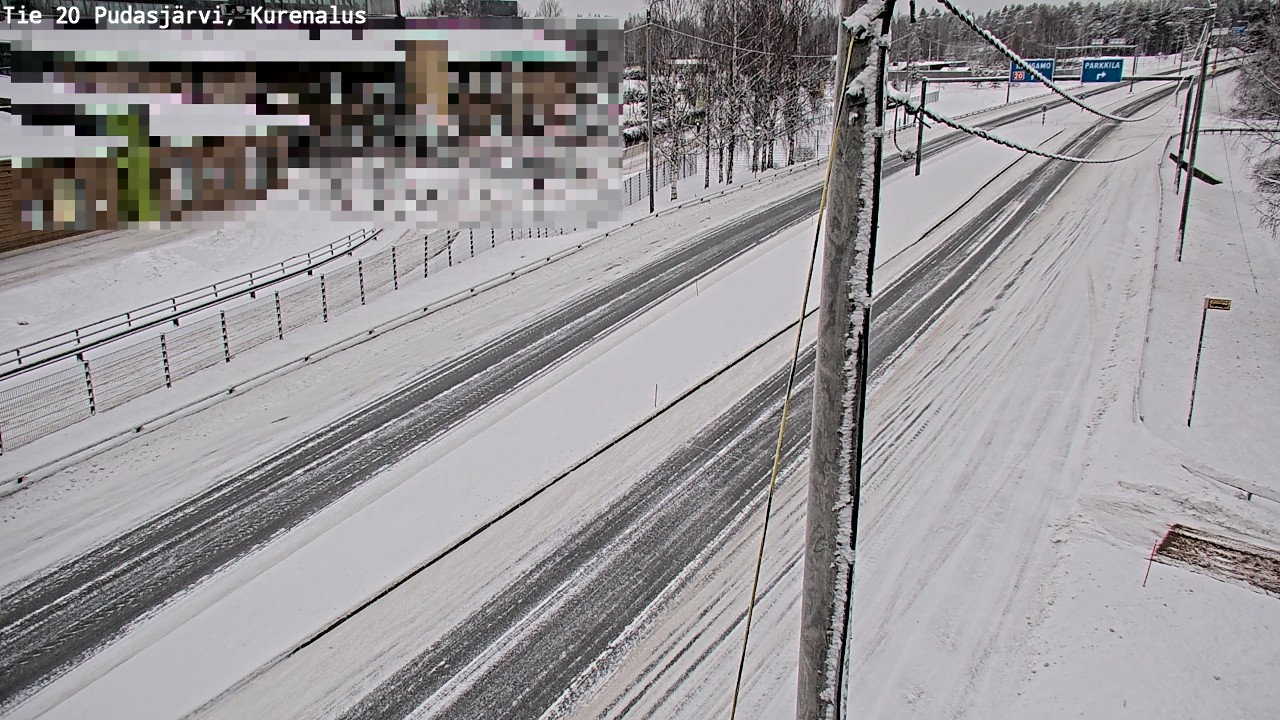 Weather Camera Image Road 20 Pudasjärvi, Kurenalus, Pudasjärvi, Pohjois-Pohjanmaa