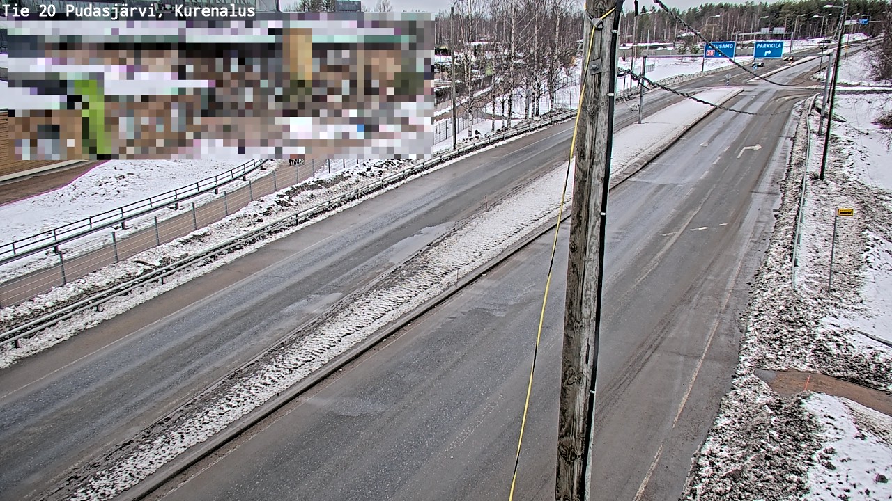 Weather Camera Image Road 20 Pudasjärvi, Kurenalus, Pudasjärvi, Pohjois-Pohjanmaa