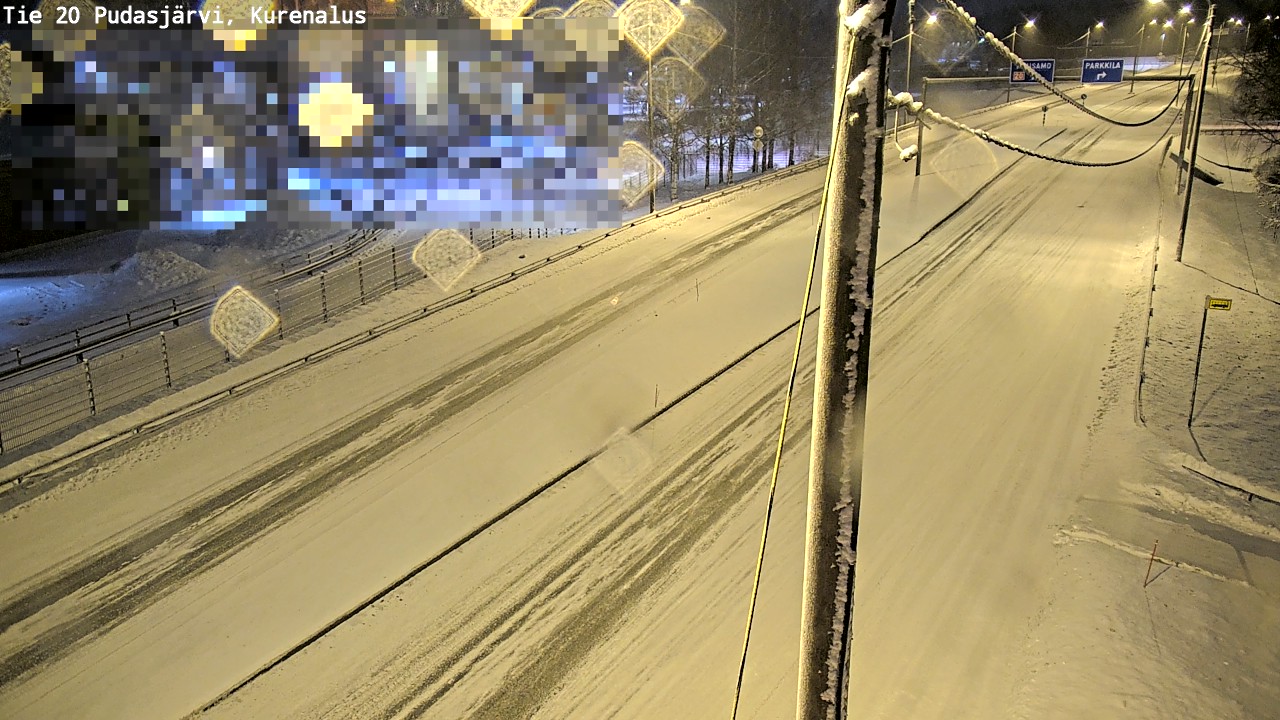 Weather Camera Image Road 20 Pudasjärvi, Kurenalus, Pudasjärvi, Pohjois-Pohjanmaa