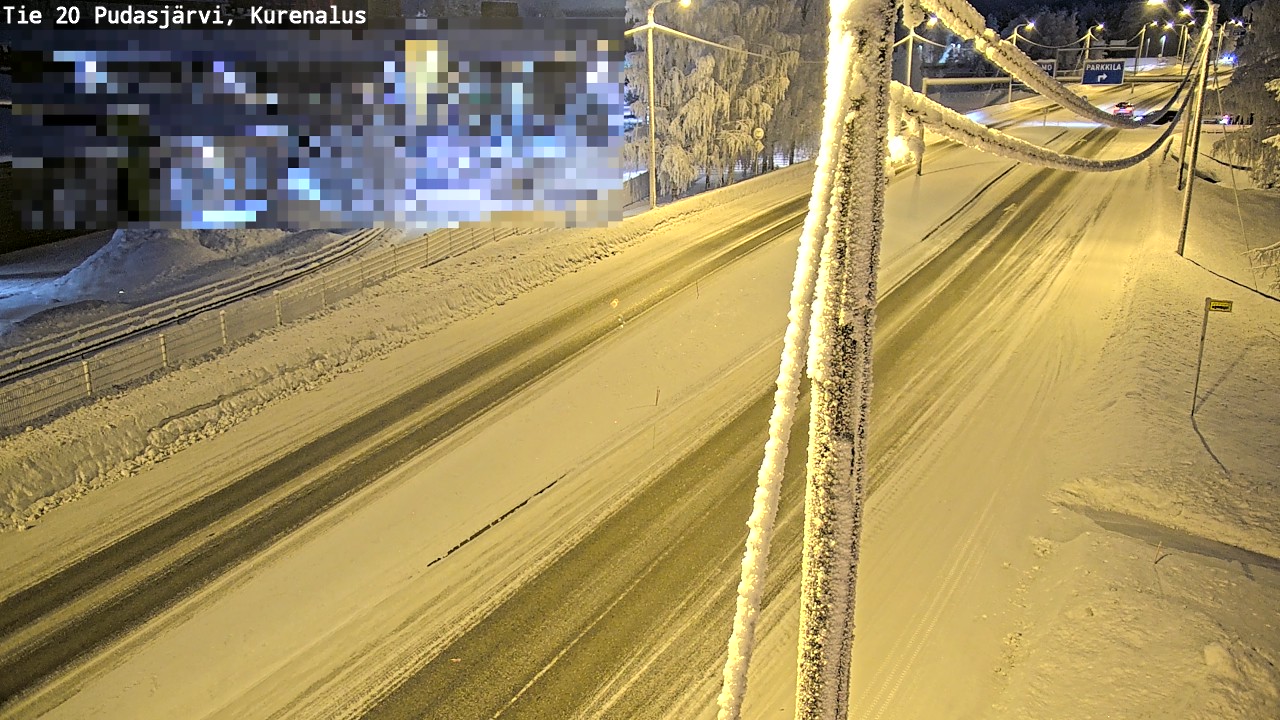 Weather Camera Image Road 20 Pudasjärvi, Kurenalus, Pudasjärvi, Pohjois-Pohjanmaa