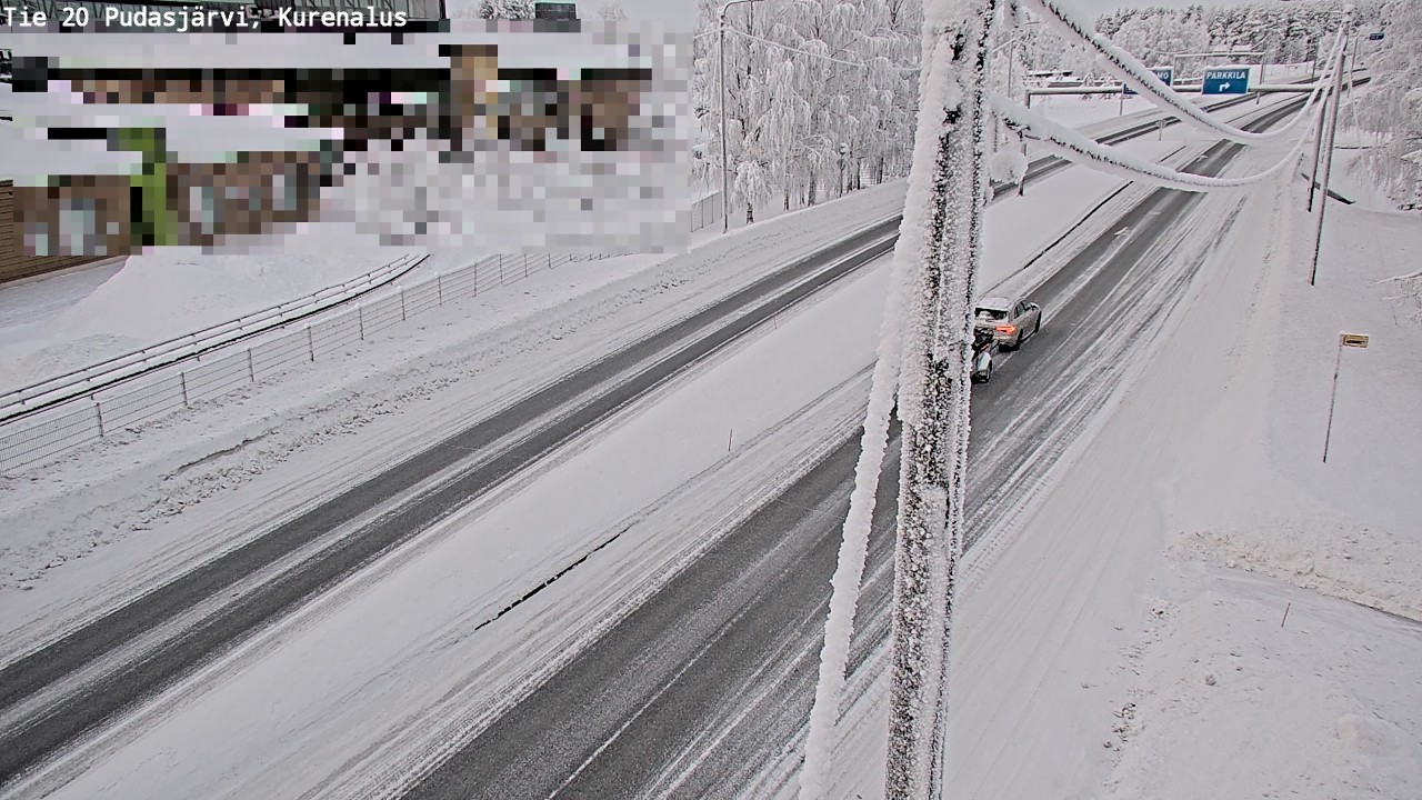 Weather Camera Image Road 20 Pudasjärvi, Kurenalus, Pudasjärvi, Pohjois-Pohjanmaa