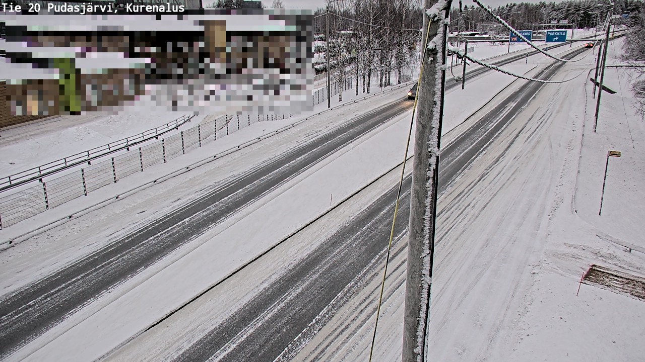 Weather Camera Image Road 20 Pudasjärvi, Kurenalus, Pudasjärvi, Pohjois-Pohjanmaa