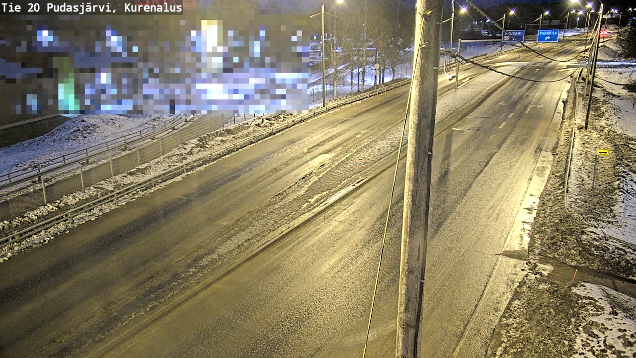 Weather Camera Image Väg 20Pudasjärvi, Kurenalus, Pudasjärvi, Pohjois-Pohjanmaa