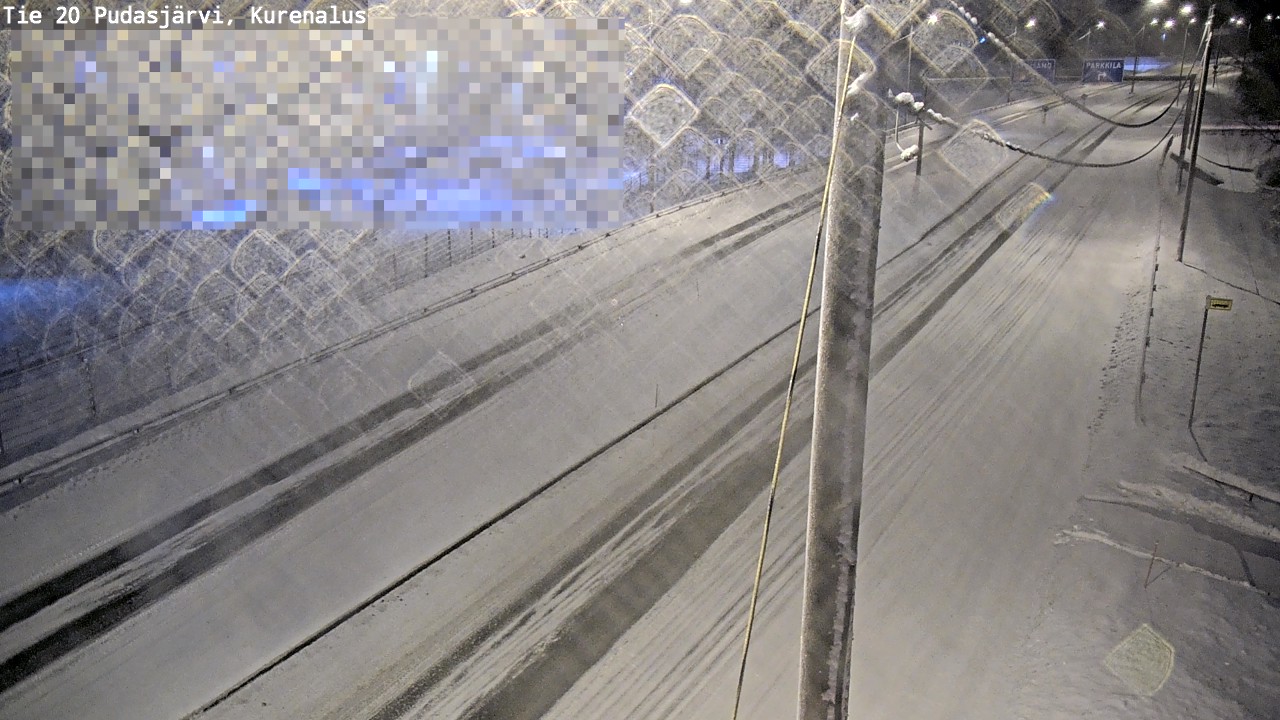 Weather Camera Image Road 20 Pudasjärvi, Kurenalus, Pudasjärvi, Pohjois-Pohjanmaa