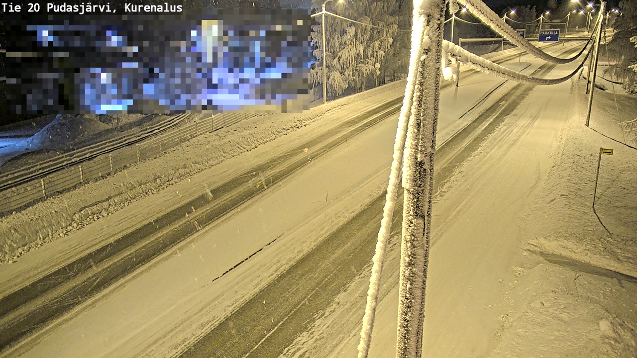 Kelikamerat Kuva Tie 20 Pudasjärvi, Kurenalus, Pudasjärvi, Pohjois-Pohjanmaa
