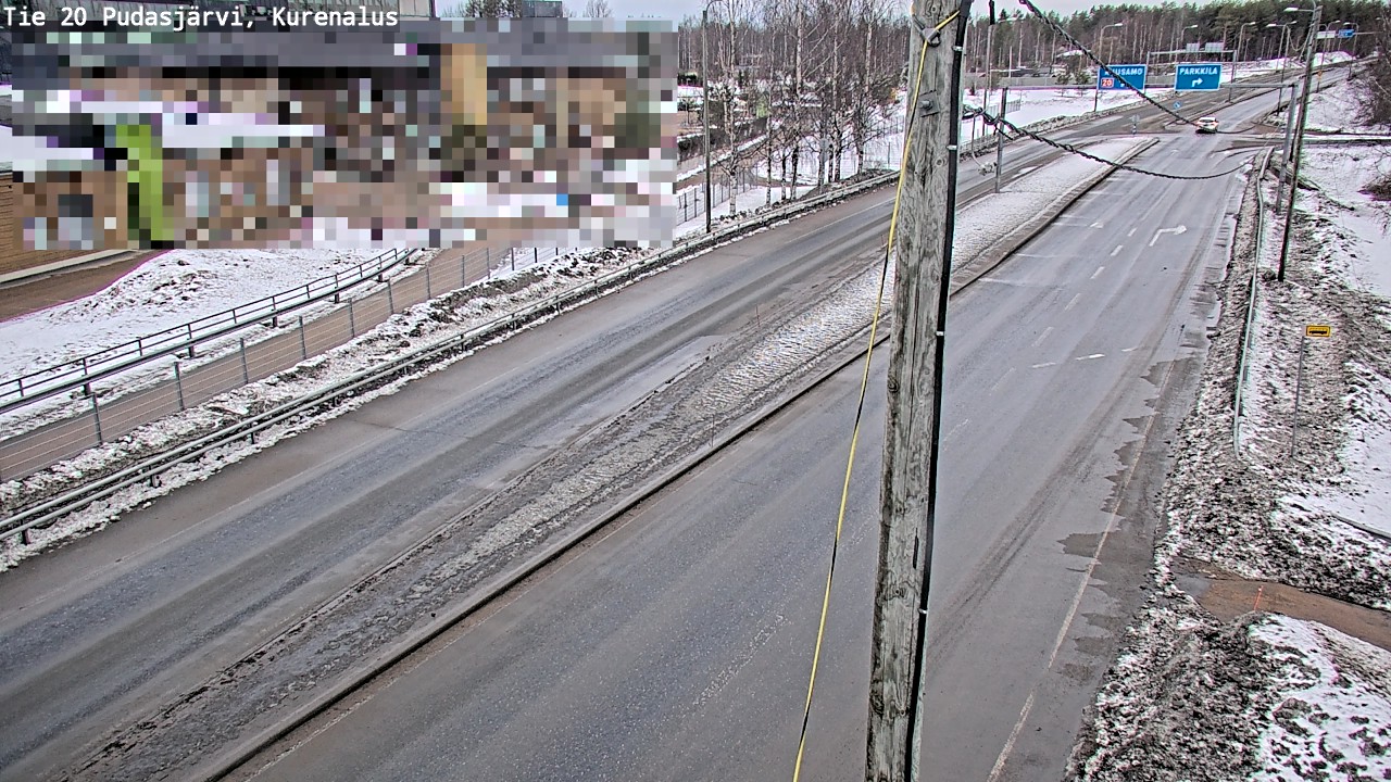Weather Camera Image Väg 20Pudasjärvi, Kurenalus, Pudasjärvi, Pohjois-Pohjanmaa
