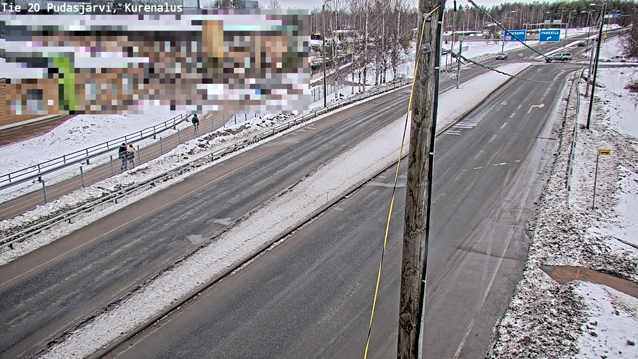 Weather Camera Image Road 20 Pudasjärvi, Kurenalus, Pudasjärvi, Pohjois-Pohjanmaa