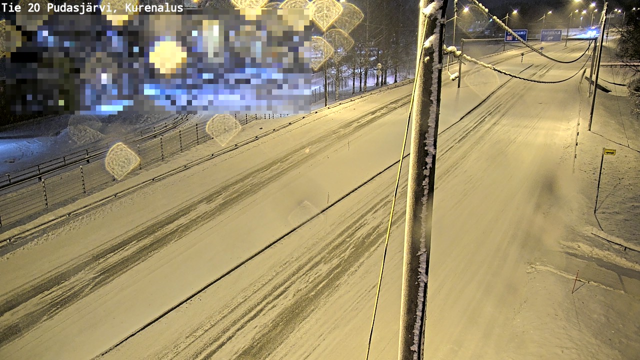 Weather Camera Image Road 20 Pudasjärvi, Kurenalus, Pudasjärvi, Pohjois-Pohjanmaa