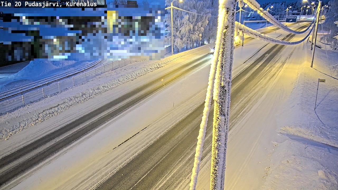 Weather Camera Image Road 20 Pudasjärvi, Kurenalus, Pudasjärvi, Pohjois-Pohjanmaa