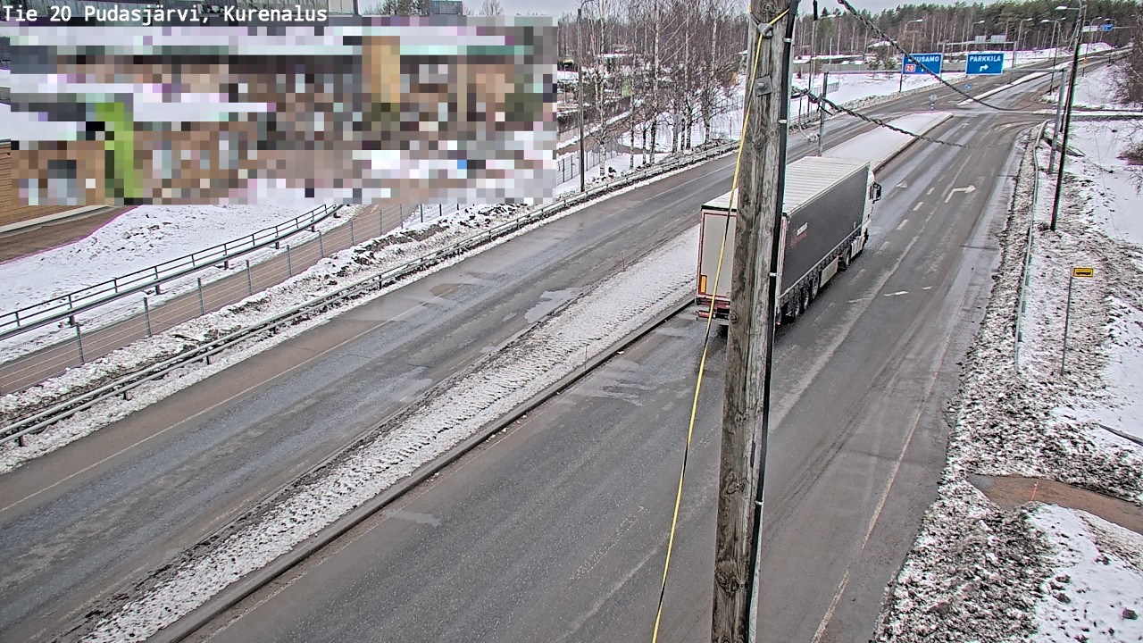 Weather Camera Image Road 20 Pudasjärvi, Kurenalus, Pudasjärvi, Pohjois-Pohjanmaa