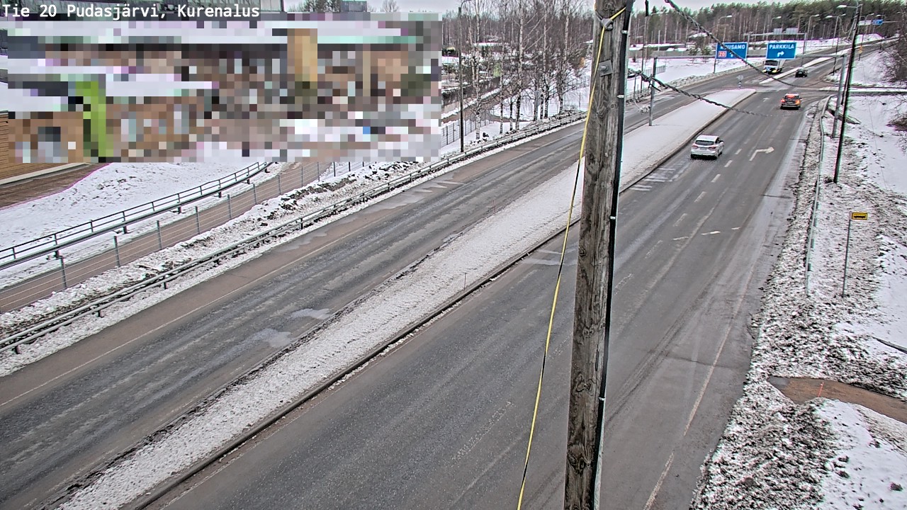 Weather Camera Image Road 20 Pudasjärvi, Kurenalus, Pudasjärvi, Pohjois-Pohjanmaa