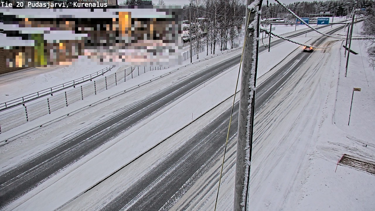 Weather Camera Image Road 20 Pudasjärvi, Kurenalus, Pudasjärvi, Pohjois-Pohjanmaa