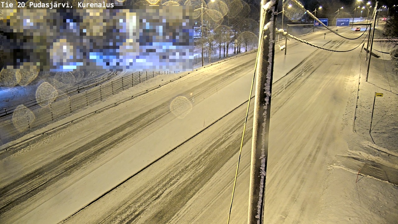 Weather Camera Image Road 20 Pudasjärvi, Kurenalus, Pudasjärvi, Pohjois-Pohjanmaa