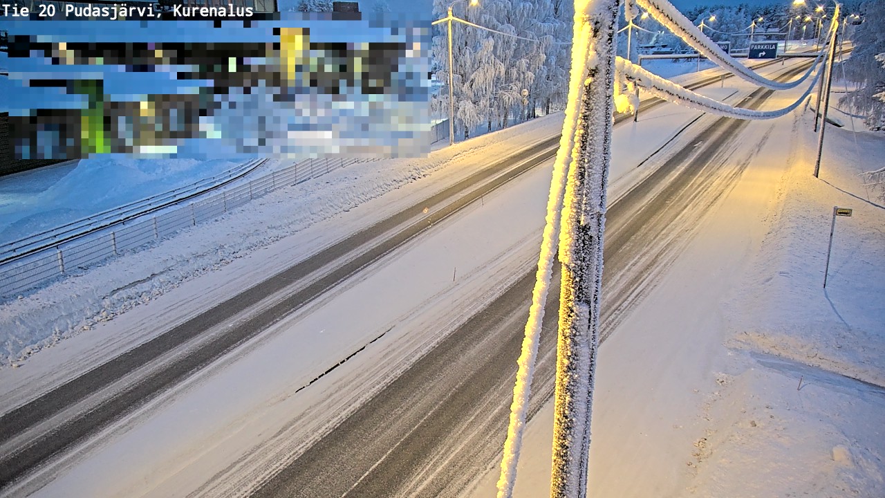 Kelikamerat Kuva Tie 20 Pudasjärvi, Kurenalus, Pudasjärvi, Pohjois-Pohjanmaa
