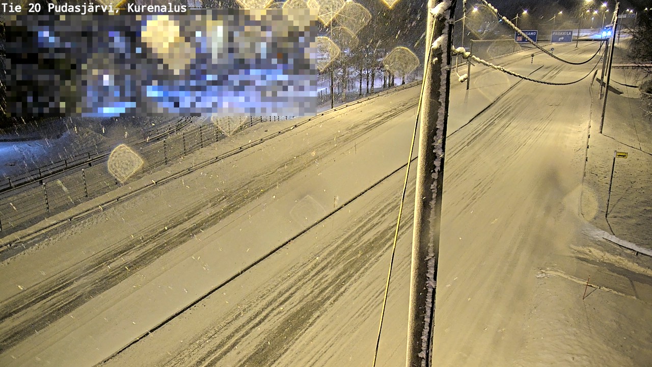 Weather Camera Image Road 20 Pudasjärvi, Kurenalus, Pudasjärvi, Pohjois-Pohjanmaa