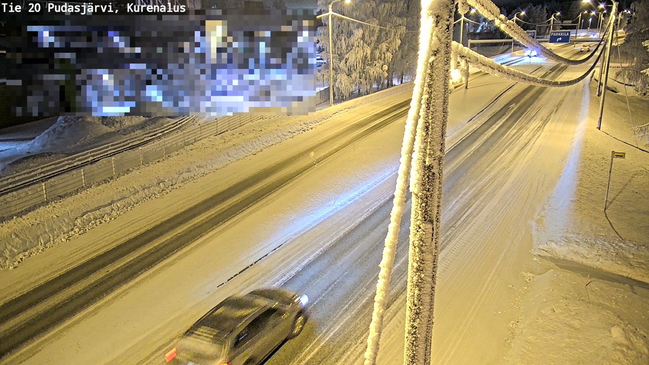 Weather Camera Image Road 20 Pudasjärvi, Kurenalus, Pudasjärvi, Pohjois-Pohjanmaa