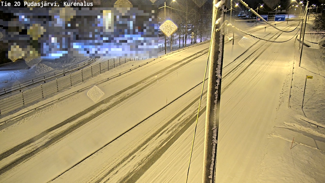Weather Camera Image Road 20 Pudasjärvi, Kurenalus, Pudasjärvi, Pohjois-Pohjanmaa