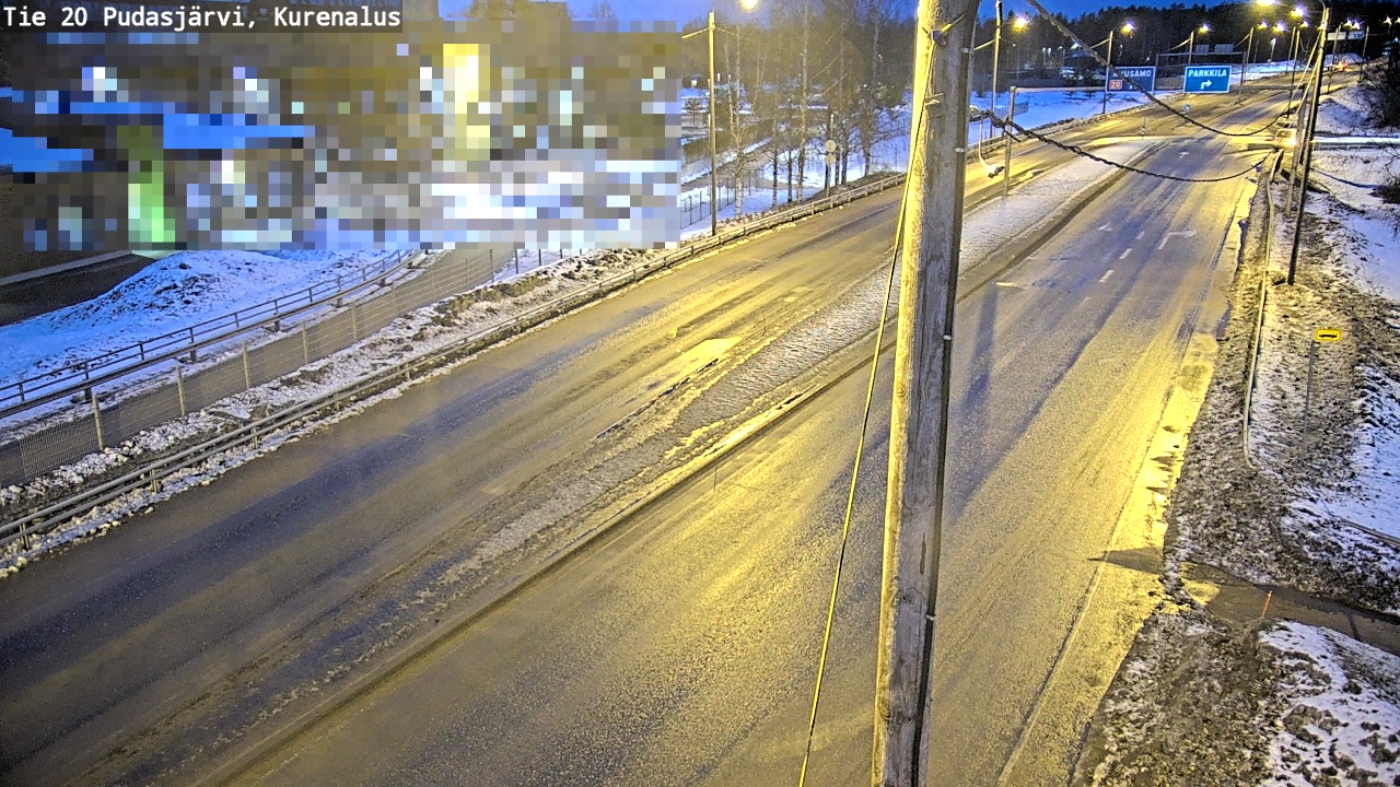 Weather Camera Image Väg 20Pudasjärvi, Kurenalus, Pudasjärvi, Pohjois-Pohjanmaa