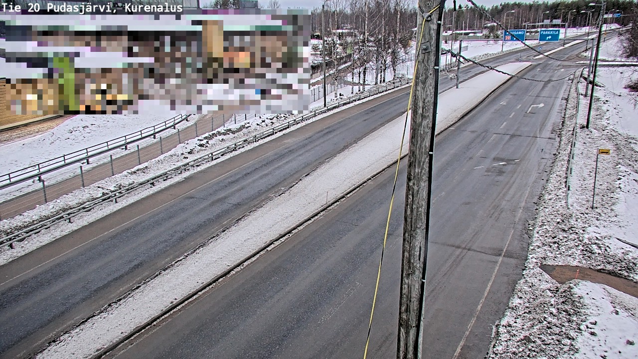 Kelikamerat Kuva Tie 20 Pudasjärvi, Kurenalus, Pudasjärvi, Pohjois-Pohjanmaa
