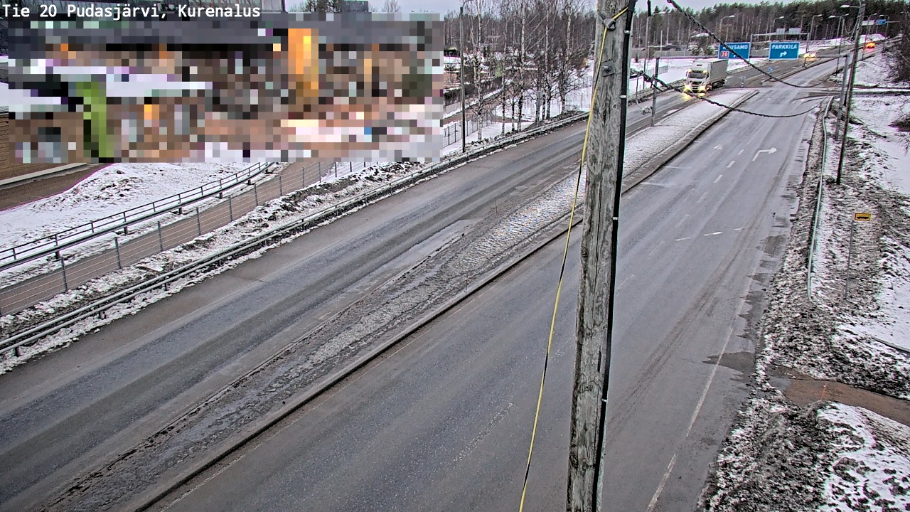 Weather Camera Image Väg 20Pudasjärvi, Kurenalus, Pudasjärvi, Pohjois-Pohjanmaa