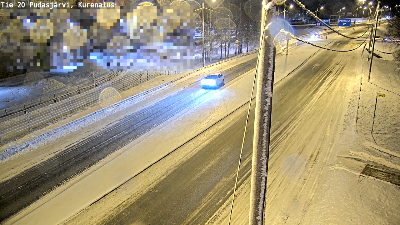 Weather Camera Image Road 20 Pudasjärvi, Kurenalus, Pudasjärvi, Pohjois-Pohjanmaa