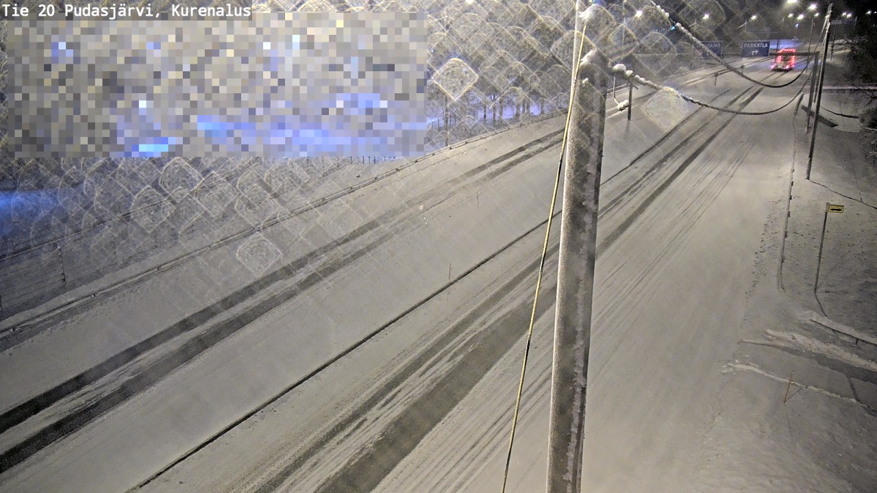 Weather Camera Image Road 20 Pudasjärvi, Kurenalus, Pudasjärvi, Pohjois-Pohjanmaa